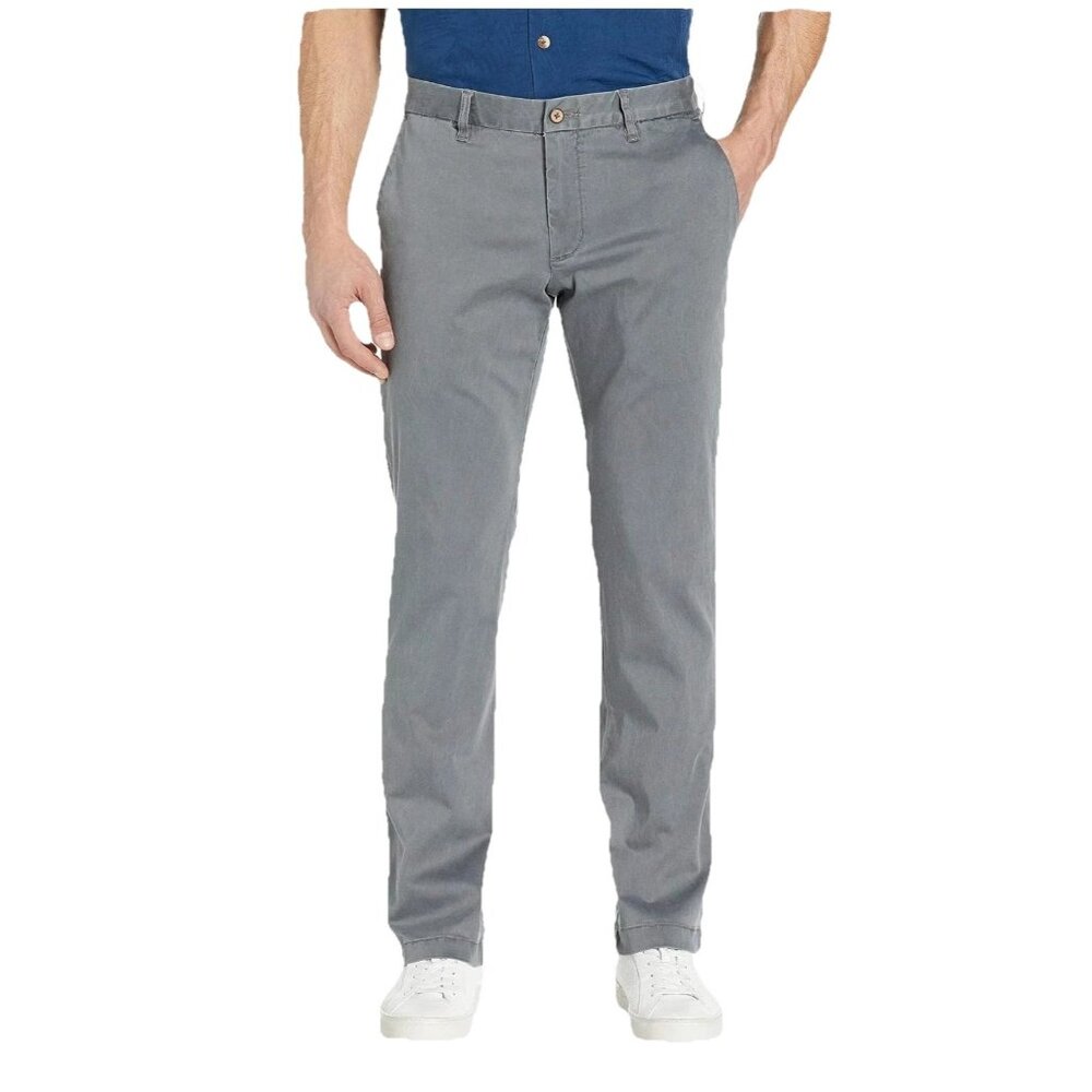 Tommy Bahama Boracay Flat Front Chino Casual Pants Mens 32 x 34 Fog Grey